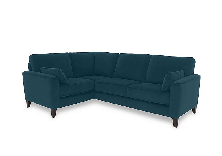 Brondby Small Fabric Left Hand Facing Corner Sofa - Lake Green