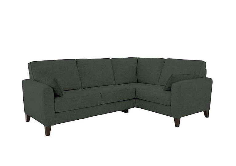 Brondby Small Fabric Right Hand Facing Corner Sofa - Moss Green