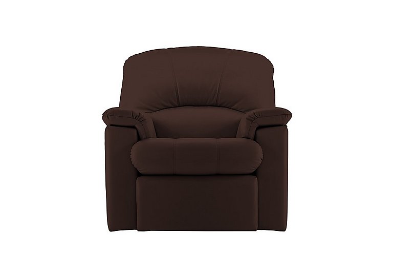 G Plan - Chloe Leather Manual Recliner Armchair - Capri Oak