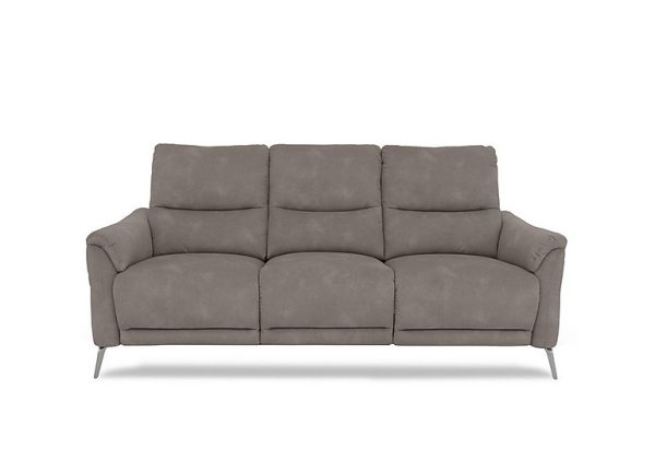 Daytona 3 Seater Fabric Power Recliner Sofa with Drop Down  Dexter Mocha | Bed Sava