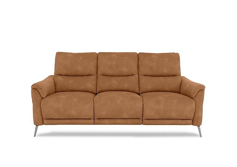 Daytona 3 Seater Fabric Power Recliner Sofa with Drop Down - Dexter Pumpkin