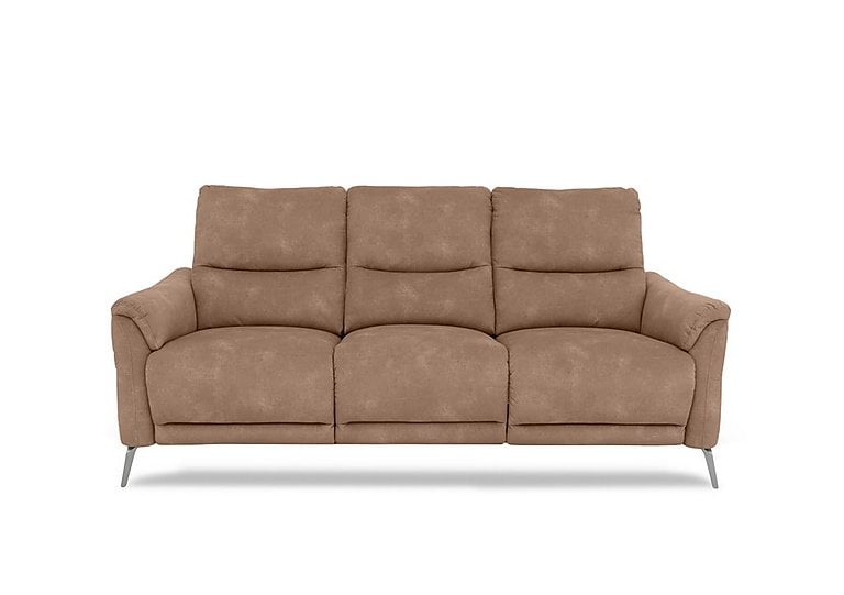 Daytona 3 Seater Fabric Power Recliner Sofa with Drop Down - Dexter Sand