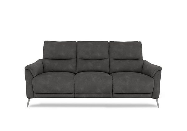 Daytona 3 Seater Fabric Power Recliner Sofa with Drop Down  Dexter Shadow | Bed Sava