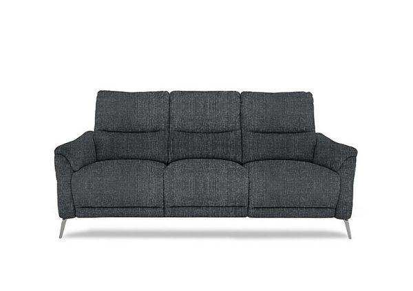 Daytona 3 Seater Fabric Power Recliner Sofa with Drop Down  Anivia Dark Grey | Bed Sava