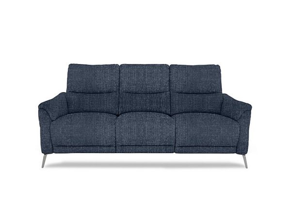 Daytona 3 Seater Fabric Power Recliner Sofa with Drop Down  Anivia Blue | Bed Sava