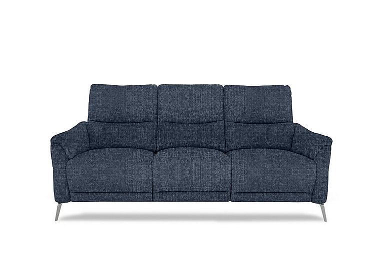 Daytona 3 Seater Fabric Power Recliner Sofa with Drop Down - Anivia Blue