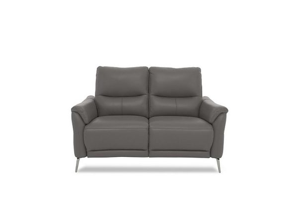 Daytona 2 Seater Leather Power Recliner Sofa  Elephant | Bed Sava