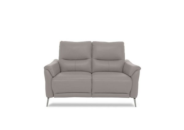 Daytona 2 Seater Leather Power Recliner Sofa  Lead Grey | Bed Sava