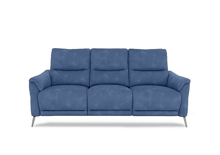 Daytona 3 Seater Fabric Power Recliner Sofa with Drinks Holder and Built-in Bluetooth Speaker - Dexter Wave