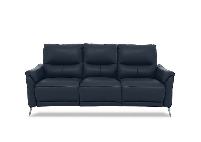 Daytona 3 Seater Leather Power Recliner Sofa with Drop Down - Peacock
