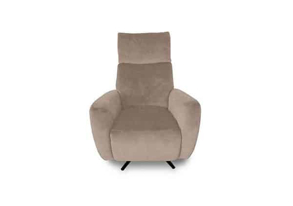 Designer Chair Collection Granada Fabric Power Recliner Swivel Chair with Massage Feature  R120 Light Khaki | Bed Sava