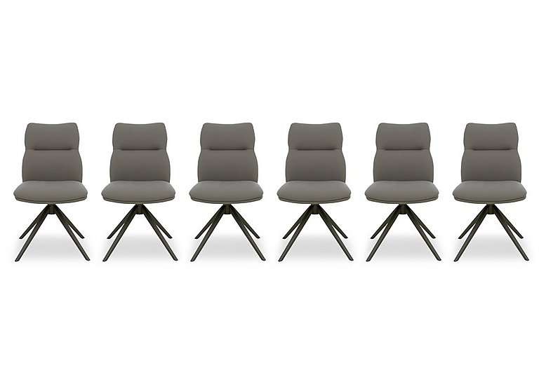 Diva Set of 6 Swivel Dining Chairs