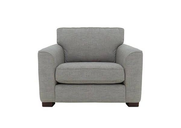 Elora Large Fabric Armchair  Warm Grey | Bed Sava