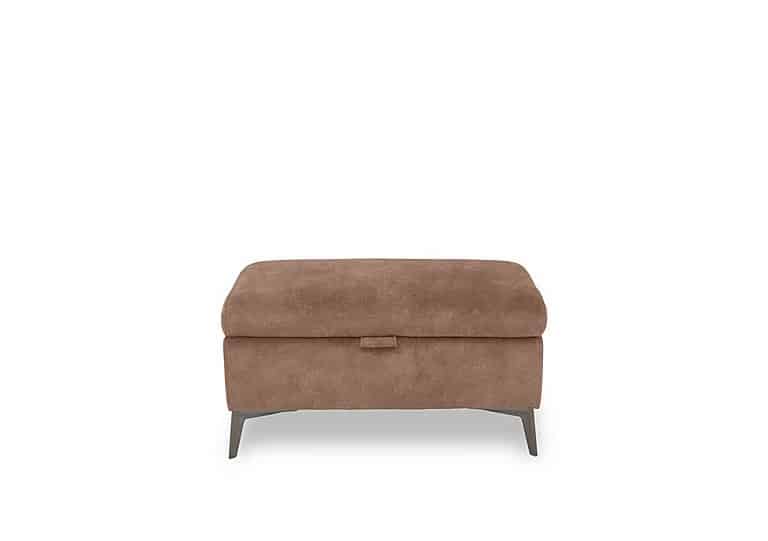 Ezra Fabric Storage Footstool - Dexter Sand