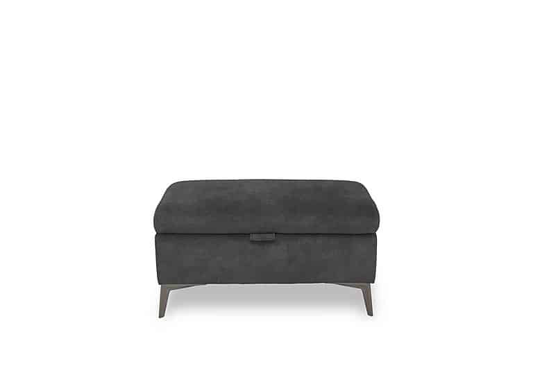 Ezra Fabric Storage Footstool - Dexter Shadow