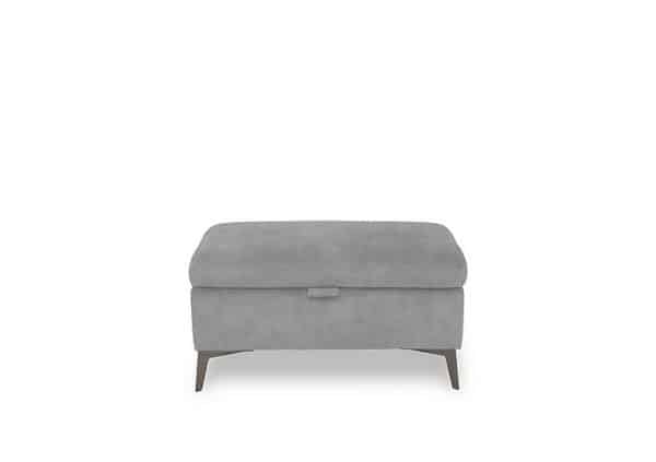 Ezra Fabric Storage Footstool  Dexter Smoke | Bed Sava