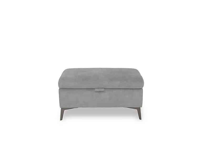 Ezra Fabric Storage Footstool - Dexter Smoke