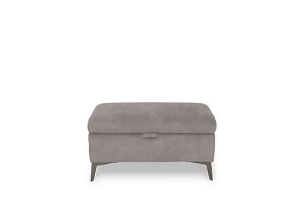 Ezra Fabric Storage Footstool  Dexter Stone | Bed Sava