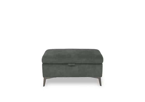 Ezra Fabric Storage Footstool  Dexter Fern | Bed Sava