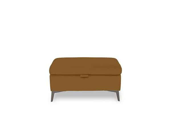 Ezra Fabric Storage Footstool  Opulence Saffron | Bed Sava