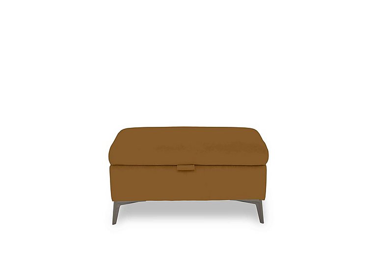 Ezra Fabric Storage Footstool - Opulence Saffron