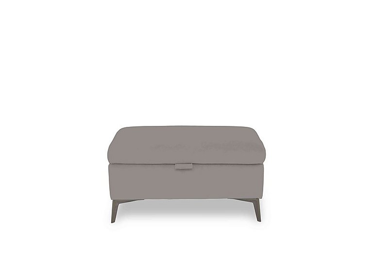 Ezra Fabric Storage Footstool - Opulence Silver