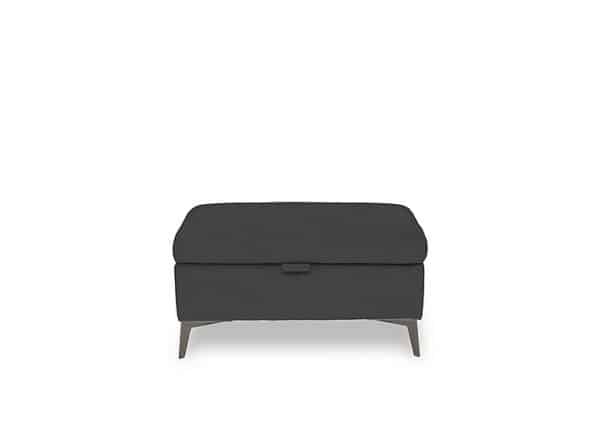 Ezra Fabric Storage Footstool  Opulence Granite | Bed Sava