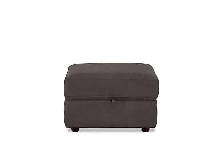 Fabric Storage Footstool - Dark Grey