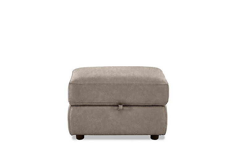 Fabric Storage Footstool - Mink
