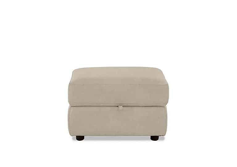 Fabric Storage Footstool - Cream