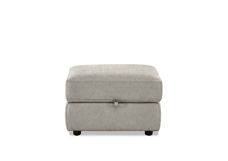 Fabric Storage Footstool - Grey