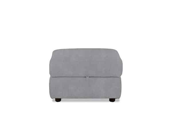Fabric Storage Footstool  Bluish Grey | Bed Sava