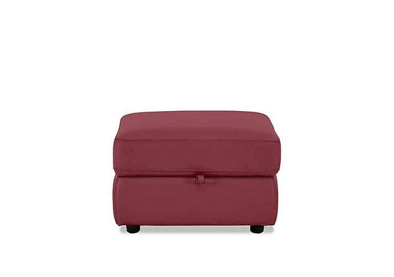 Fabric Storage Footstool - Red