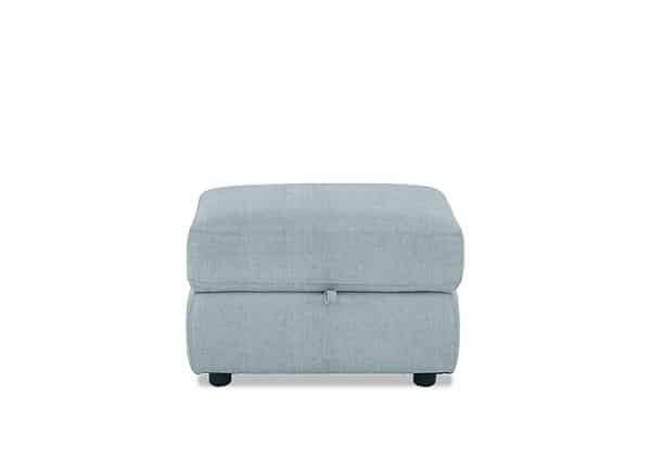 Fabric Storage Footstool  Baby Blue | Bed Sava