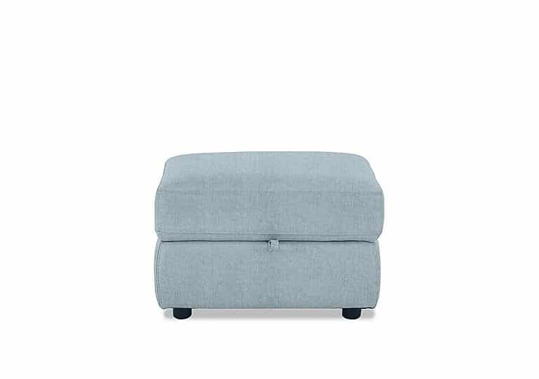 Fabric Storage Footstool - Baby Blue