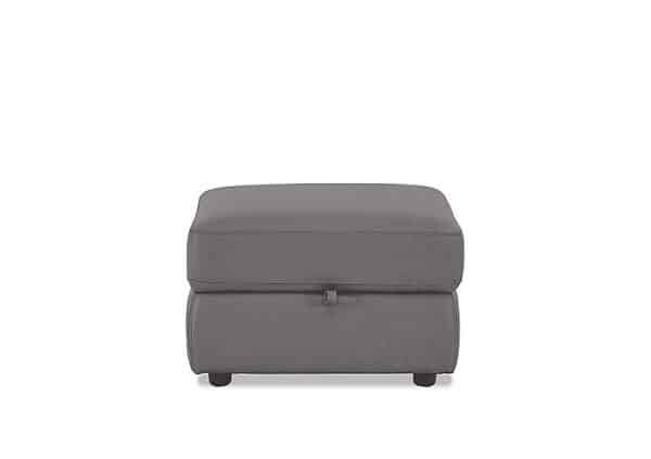Fabric Storage Footstool  Charcoal Gray | Bed Sava