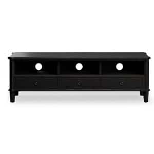 Laura Ashley  Henshaw 3 Drawer Wide TV Unit  Black | Bed Sava