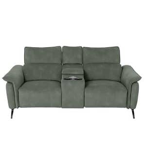 Jude 2 Seater Fabric Power Recliner Sofa with Smart Console Unit and Power Telescopic Headrests  Fern Dexter | Bed Sava