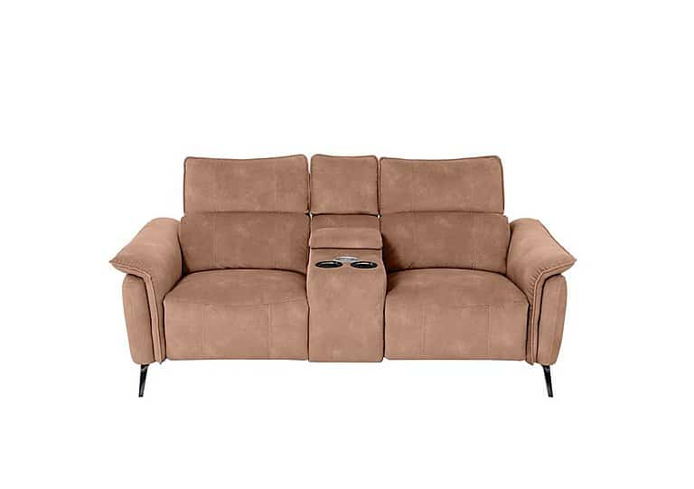 Jude 2 Seater Fabric Power Recliner Sofa with Smart Console Unit and Power Telescopic Headrests - Sand Dexter