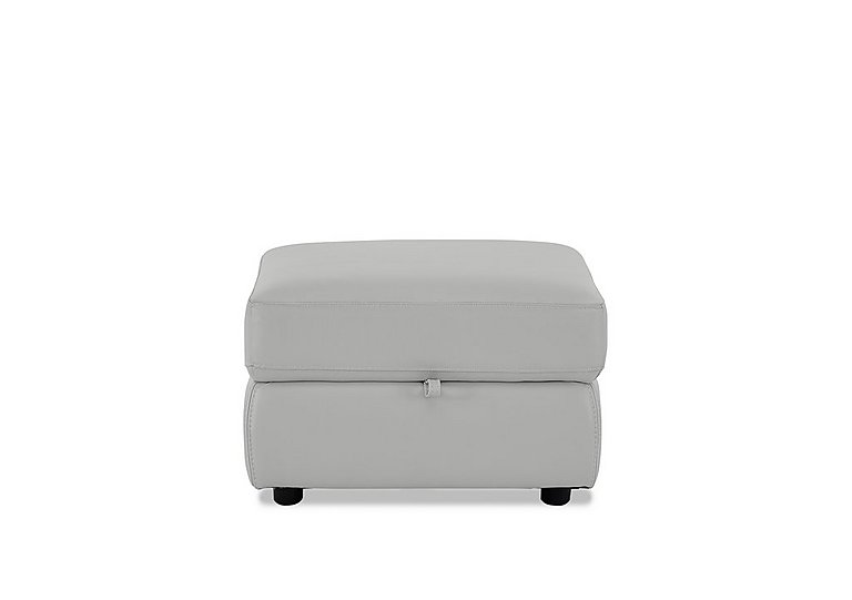 World of Leather - NC Leather Storage Footstool - Grey