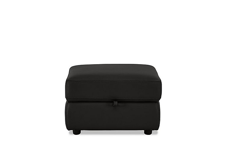 World of Leather - NC Leather Storage Footstool - Black