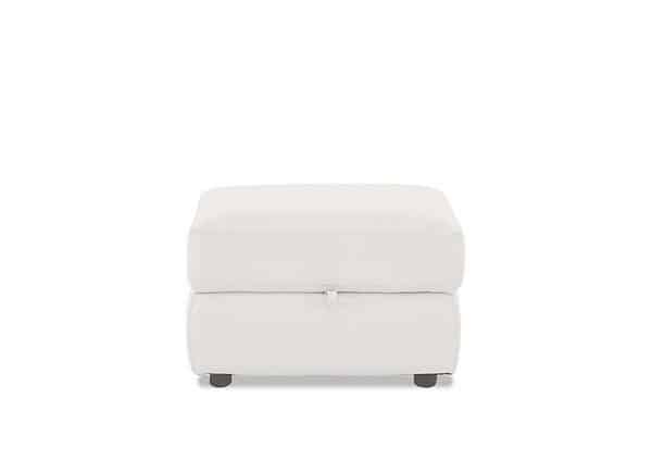 World of Leather  NC Leather Storage Footstool  NC Star White | Bed Sava