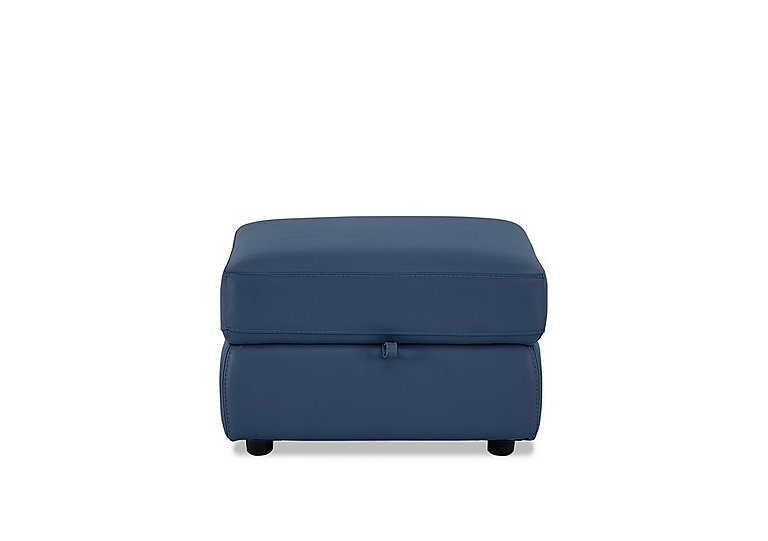 World of Leather - NC Leather Storage Footstool - Carribean Sea