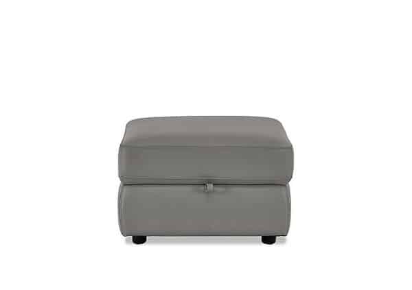 World of Leather  NC Leather Storage Footstool  Sleet | Bed Sava