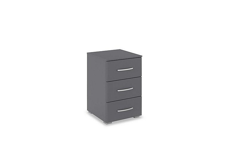 Rauch - Impulse 3 Drawer Bedside Cabinet - Metallic Grey