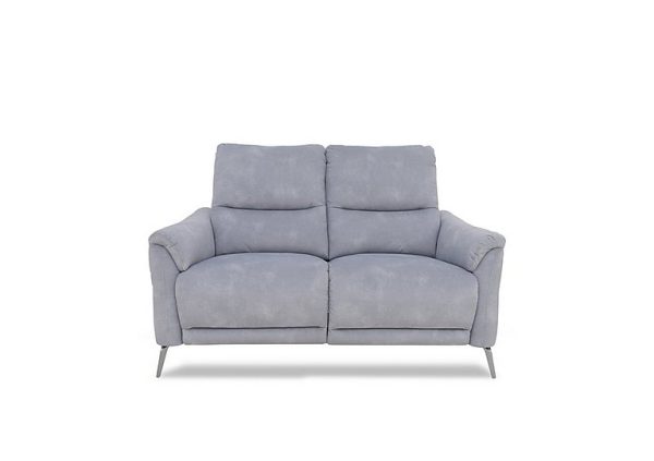 Daytona 2 Seater Fabric Power Recliner Sofa with Bluetooth Speaker  Dexter Smoke | Bed Sava