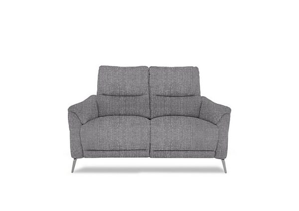 Daytona 2 Seater Fabric Power Recliner Sofa with Bluetooth Speaker  Anivia Grey | Bed Sava