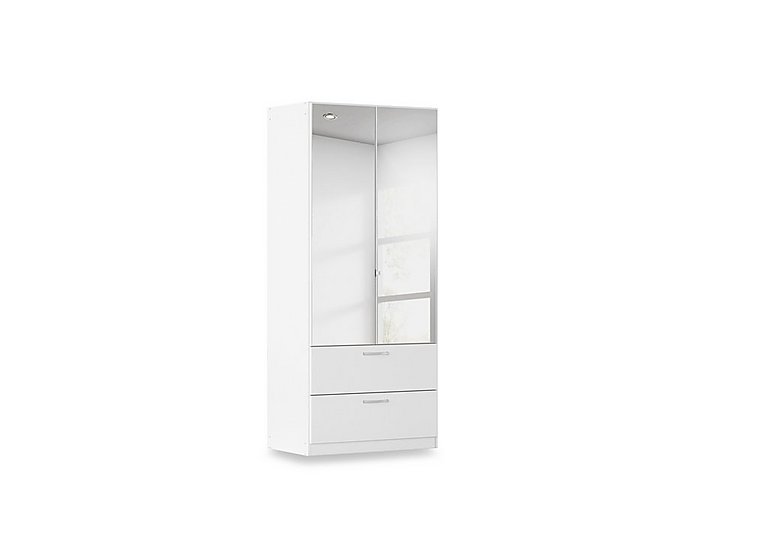 Rauch - Impulse 91cm 2 Door Combi Wardrobe with 2 Mirror Doors - Alpine White