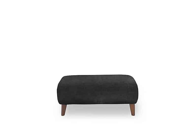 Jackson Velvet Footstool - Graphite
