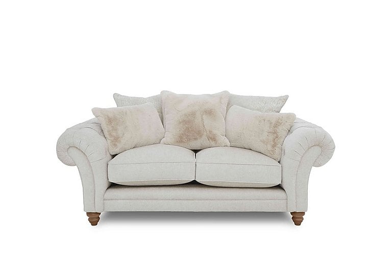 Boutique Collection - Blenheim 2 Seater Scatter Back Sofa - Darwin Ivory with Oak Feet